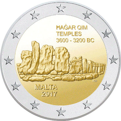 Malta 2€ Hangar Qim Temple 2017