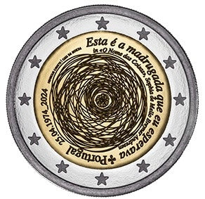 Πορτογαλία 2€ 25 Απριλίου 50 Χρόνια Ελευθερίας 2024 ΑΠΟΔΕΙΞΗ